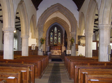 A view of the altar and choir stalls