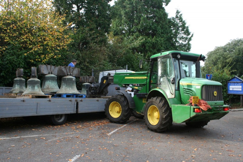 The bells are transferred to the lorry